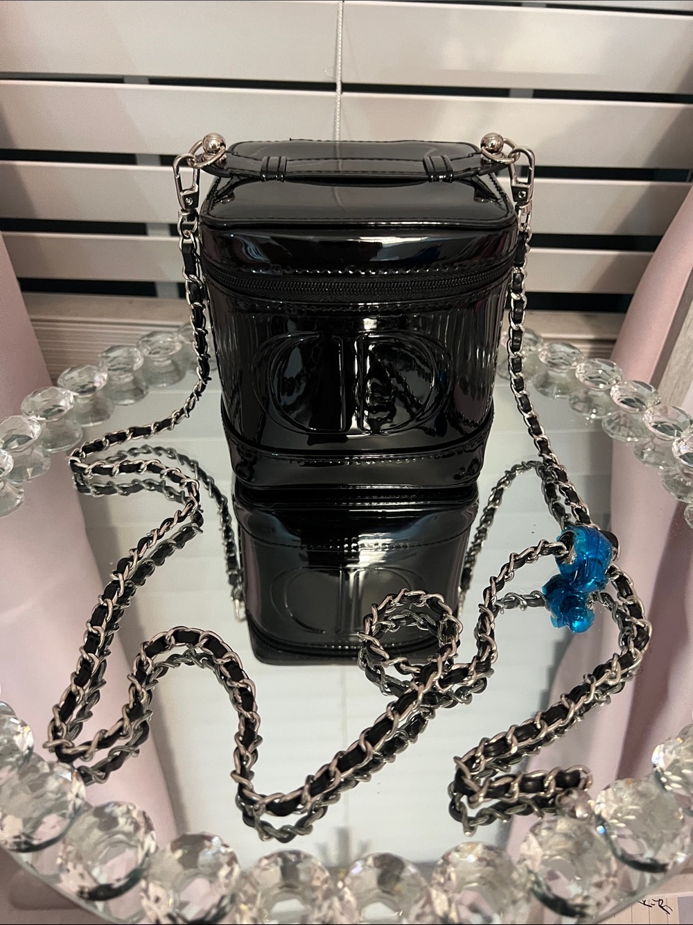 Dior Black Vanity Crossbody Bag with 47 inch Adjustable Chain Strap - Picture 8 of 13